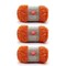Red Heart Scrubby Sparkle Orange Yarn - 3 Pack of 85g/3oz - Polyester - 4 Medium (Worsted) - 174 Yards - Knitting/Crochet